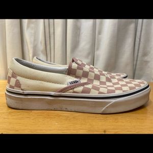 Pink checkered vans